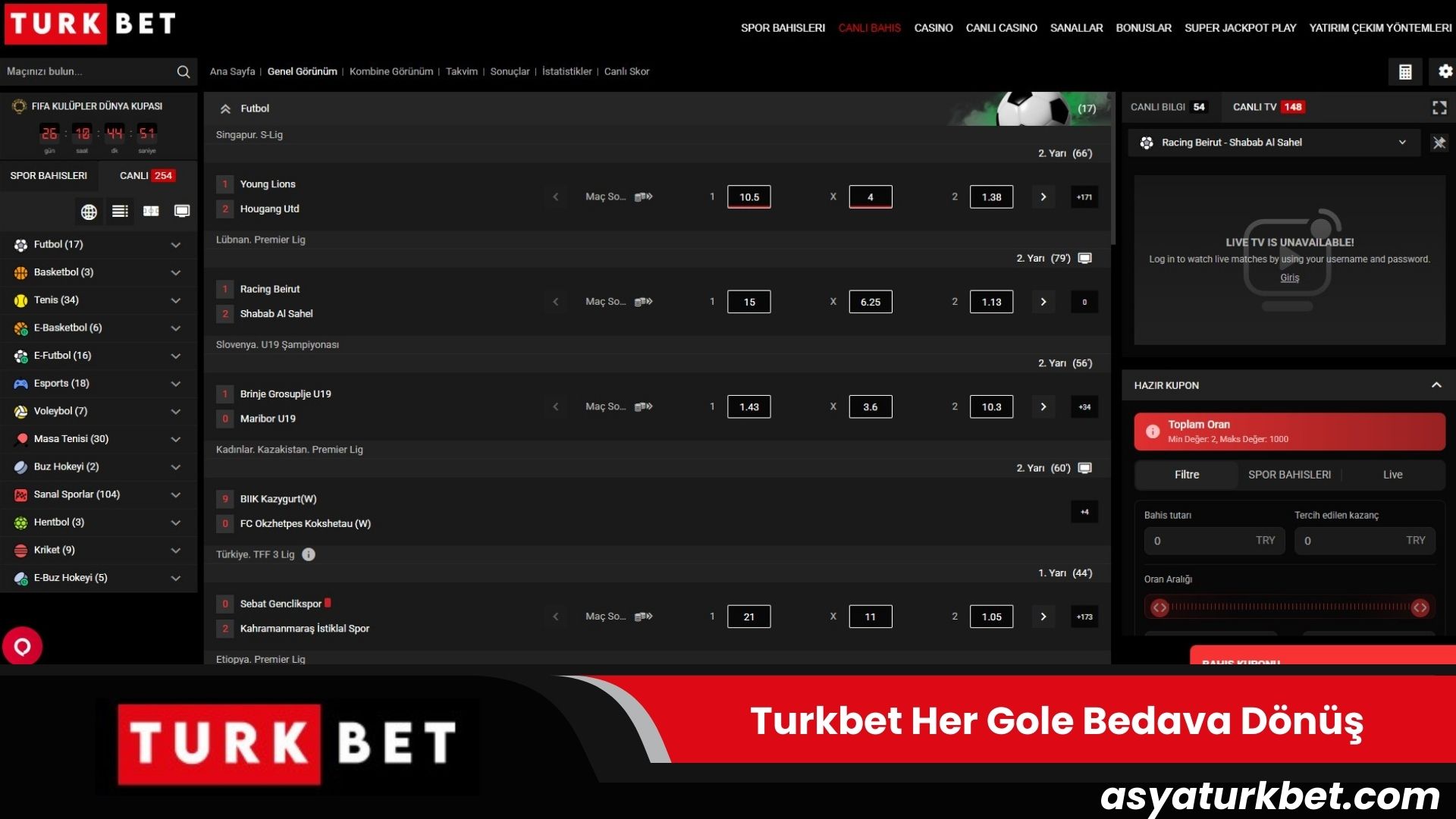 Turkbet Her Gole Bedava Dönüş